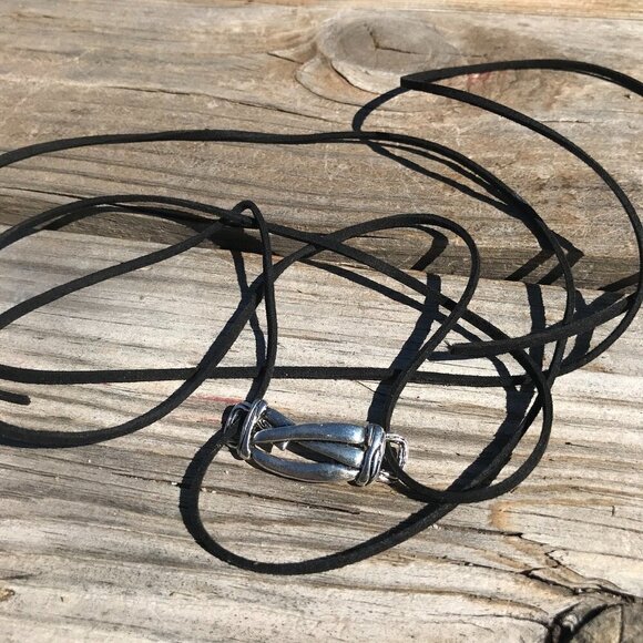 Tie Wrap Love Knot Silver Bracelet Cuff Yoga Boho Biker - Picture 7 of 8